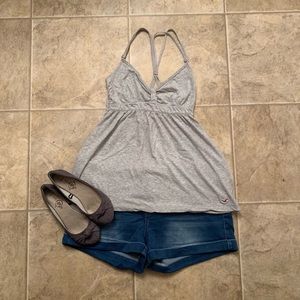 Hollister | Cute grey, strappy tank!